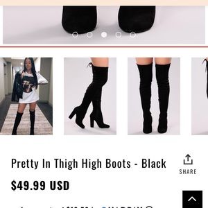 Fashionnova pretty in thigh high black boots
